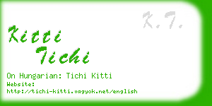 kitti tichi business card